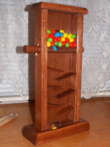 Wood Candy Dispenser M & M Peanut